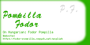 pompilla fodor business card